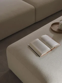 Westwing Collection Puf reposapiés grande Melva, 116 x 72 cm^ Reposapiés|Sofás