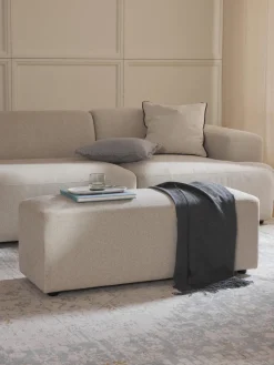 Westwing Collection Puf reposapiés grande Melva, An 116 x F 42 cm