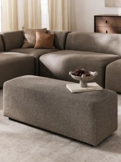 Westwing Collection Puf reposapiés grande Melva, 116 x 42 cm^ Reposapiés|Sofás