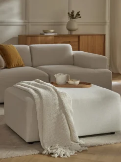 Westwing Collection Puf reposapiés Melva, 99 x 72 cm