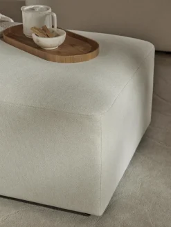 Westwing Collection Puf reposapiés Melva, 99 x 72 cm