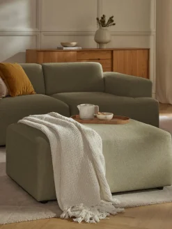 Westwing Collection Puf reposapiés Melva, 99 x 72 cm^ Reposapiés|Sofás