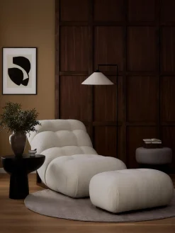 Westwing Collection Puf reposapiés tapizado en borreguillo Stanley^ Pufs Y Otomanos|Pufs Y Otomanos