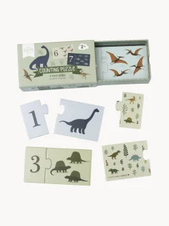 A Little Lovely Company Puzzle de madera para contar Dinosaurs^Niños Juguetes A Partir De 1 Año|Decoración Infantil
