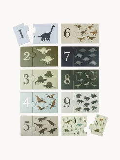 A Little Lovely Company Puzzle de madera para contar Dinosaurs^Niños Juguetes A Partir De 1 Año|Decoración Infantil