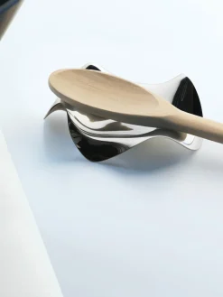 ALESSI Reposacucharas de acero inoxidable Blip