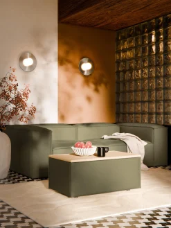 Westwing Collection Reposapiés puf con espacio de almacenamiento Lennon