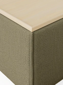 Westwing Collection Reposapiés puf con espacio de almacenamiento Lennon