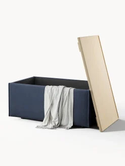 Westwing Collection Reposapiés puf con espacio de almacenamiento Lennon^ Reposapiés|Sofás