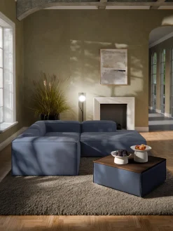 Westwing Collection Reposapiés puf con espacio de almacenamiento Lennon^ Reposapiés|Sofás