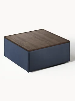 Westwing Collection Reposapiés puf con espacio de almacenamiento Lennon^ Reposapiés|Sofás