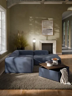 Westwing Collection Reposapiés puf con espacio de almacenamiento Lennon^ Reposapiés|Sofás