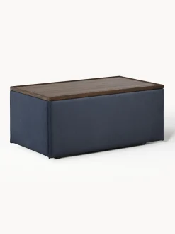 Westwing Collection Reposapiés puf con espacio de almacenamiento Lennon^ Reposapiés|Sofás