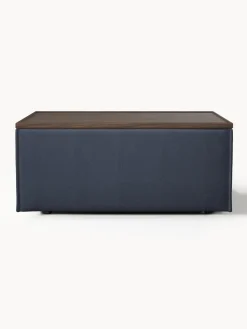 Westwing Collection Reposapiés puf con espacio de almacenamiento Lennon^ Reposapiés|Sofás