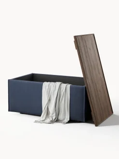 Westwing Collection Reposapiés puf con espacio de almacenamiento Lennon^ Reposapiés|Sofás