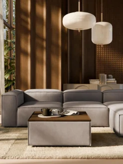 Westwing Collection Reposapiés puf con espacio de almacenamiento Lennon