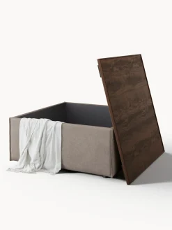 Westwing Collection Reposapiés puf con espacio de almacenamiento Lennon