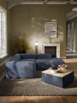 Westwing Collection Reposapiés puf con espacio de almacenamiento Lennon^ Reposapiés|Sofás