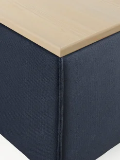 Westwing Collection Reposapiés puf con espacio de almacenamiento Lennon^ Reposapiés|Sofás