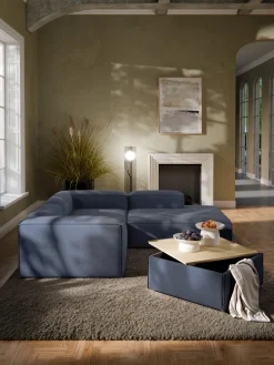 Westwing Collection Reposapiés puf con espacio de almacenamiento Lennon^ Reposapiés|Sofás