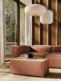 Westwing Collection Reposapiés puf con espacio de almacenamiento Lennon