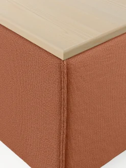 Westwing Collection Reposapiés puf con espacio de almacenamiento Lennon