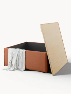 Westwing Collection Reposapiés puf con espacio de almacenamiento Lennon