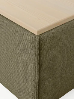 Westwing Collection Reposapiés puf con espacio de almacenamiento Lennon