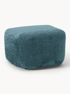 Westwing Collection Reposapiés puf de borreguillo bouclé Wolke^ Reposapiés|Sofás