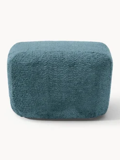 Westwing Collection Reposapiés puf de borreguillo bouclé Wolke^ Reposapiés|Sofás