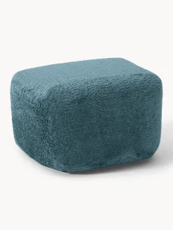 Westwing Collection Reposapiés puf de borreguillo bouclé Wolke^ Reposapiés|Sofás