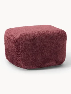 Westwing Collection Reposapiés puf de borreguillo bouclé Wolke^ Reposapiés|Sofás