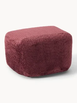 Westwing Collection Reposapiés puf de borreguillo bouclé Wolke^ Reposapiés|Sofás