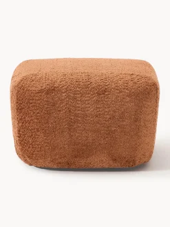 Westwing Collection Reposapiés puf de borreguillo bouclé Wolke