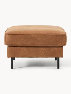 Westwing Collection Reposapiés puf de cuero reciclado Hunter^ Reposapiés|Sofás