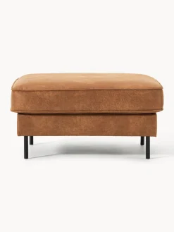 Westwing Collection Reposapiés puf de cuero reciclado Hunter^ Reposapiés|Sofás