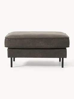 Westwing Collection Reposapiés puf de cuero reciclado Hunter^ Reposapiés|Sofás