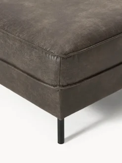 Westwing Collection Reposapiés puf de cuero reciclado Hunter^ Reposapiés|Sofás