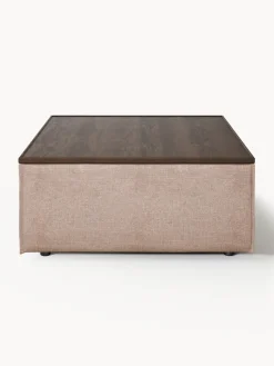 Westwing Collection Reposapiés puf de mezcla de lino con espacio de almacenamiento Lennon^ Reposapiés|Sofás