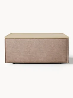 Westwing Collection Reposapiés puf de mezcla de lino con espacio de almacenamiento Lennon^ Reposapiés|Sofás