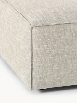 Westwing Collection Reposapiés puf de mezcla de lino Lennon