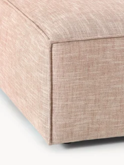 Westwing Collection Reposapiés puf de mezcla de lino Lennon^ Reposapiés|Sofás