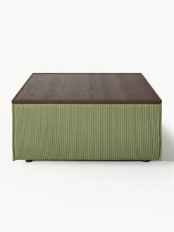 Westwing Collection Reposapiés puf de pana con espacio de almacenamiento Lennon