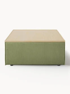 Westwing Collection Reposapiés puf de pana con espacio de almacenamiento Lennon