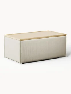 Westwing Collection Reposapiés puf de pana con espacio de almacenamiento Lennon^ Reposapiés|Sofás