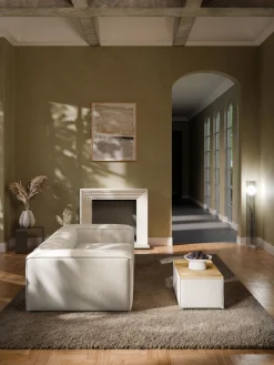 Westwing Collection Reposapiés puf de pana con espacio de almacenamiento Lennon^ Reposapiés|Sofás