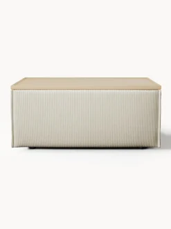 Westwing Collection Reposapiés puf de pana con espacio de almacenamiento Lennon^ Reposapiés|Sofás