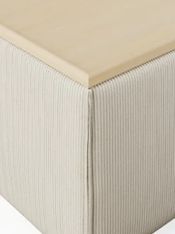 Westwing Collection Reposapiés puf de pana con espacio de almacenamiento Lennon^ Reposapiés|Sofás