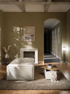 Westwing Collection Reposapiés puf de pana con espacio de almacenamiento Lennon^ Reposapiés|Sofás