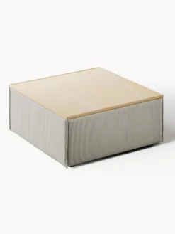 Westwing Collection Reposapiés puf de pana con espacio de almacenamiento Lennon^ Reposapiés|Sofás